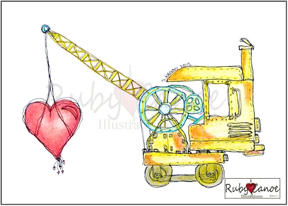 Heart of the Steam Machine Giclee Print 8x10