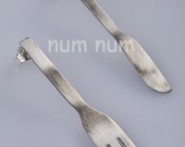 Sterling silver 925  fork & knife earrings