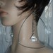 Amazing Handmade Womens Polished Silver Color Wire Earrings with Beautiful Hanging Crystals