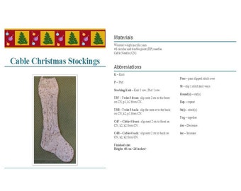 Christmas Stockings Knitting Pattern | Personalized Christmas Stocking