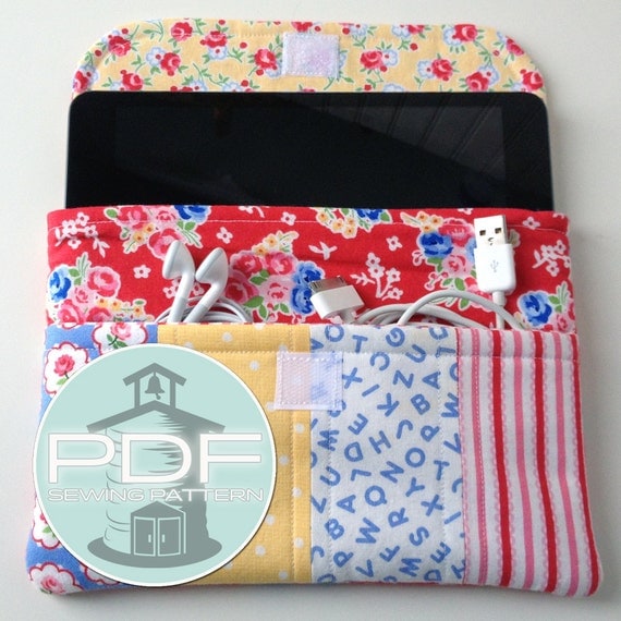 New - iPad mini sleeve case clutch sewing pattern - pocket - PDF INSTANT DOWNLOAD