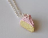 Vanilla Cake with Pink Frosting Necklace