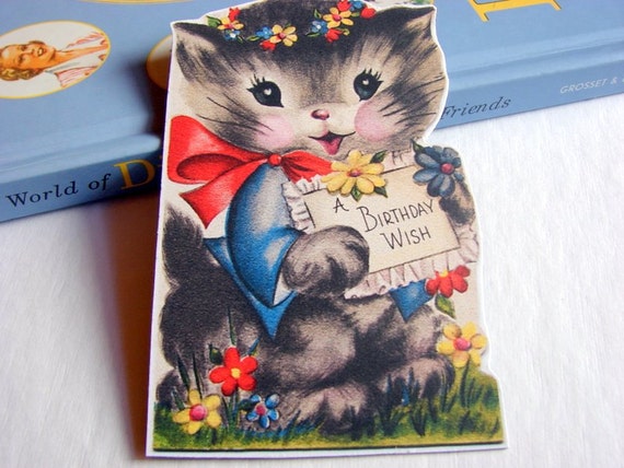 Birthday Greeting Card Keepsake Magnet  A Birthday by mimiandlucy