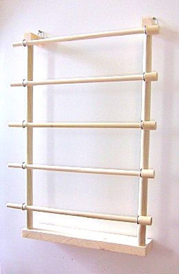 Hanging Ribbon Holder Storage Rack Scrapbook Organizer Holds 80 Spools