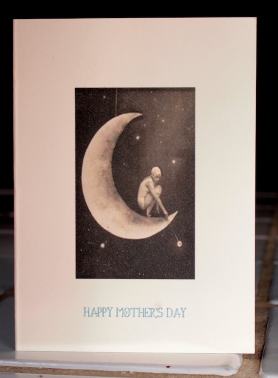 Mothers Day Card with Moon