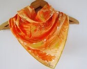 Vera scarf 1970s tangerine with ladybug