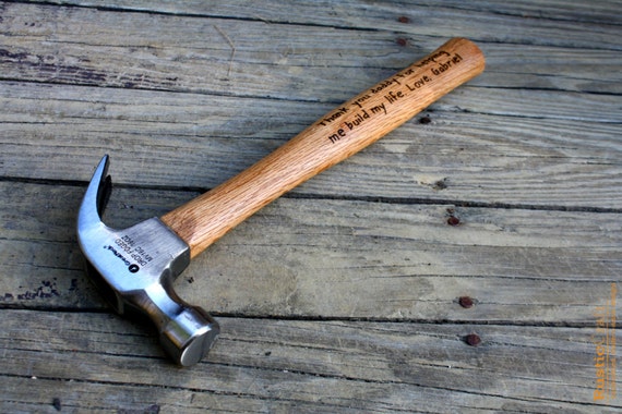 Personalized Hammer - Engraved Hammer - Fathers Day Gift - Husband Gift- Best Man Gift- Hand engraved custom designed