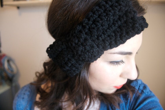 Handmade Crochet Bow Headband - Made to Order - Any Color - Hair Accessory