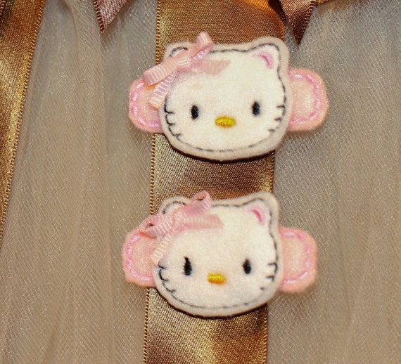 Hello Kitty Hair Clip Alligator Clip Felt Clip
