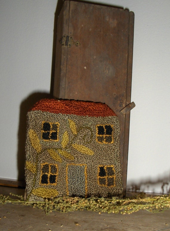 Primitive Punch Needle Grey House Needlebook