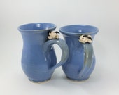 set of awesome blue beagle mugs