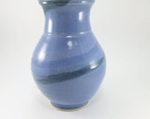 swirly blue vase