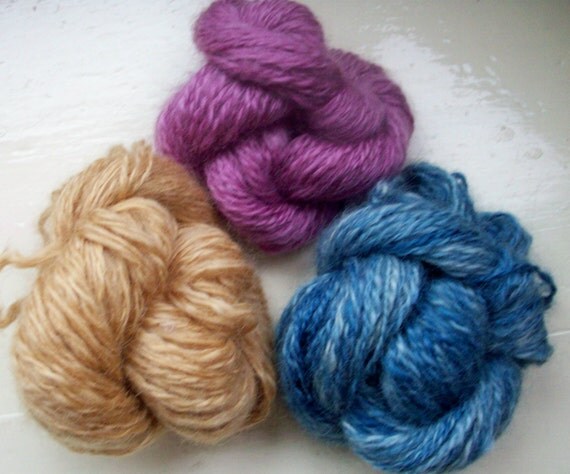 Handspun natural dyed rare breed Teeswater by SpinningStreak