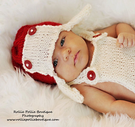  Newborn Knitting Aviator Hat Pattern / Hat Pattern / Aviator Pattern / Knitting Pattern / PDF Patte