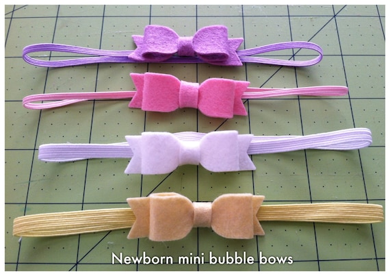2 Large Felt Hair Bows in 80 colors- Newborn gift, Felt Classic Bow, Photo Prop