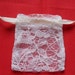 150 Ivory Lace drawstring Pouch -3" wide x 3.5" high