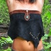 Black Jungle Tribal Pixie Pirate Gipsy Leathr Top