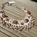 Crochet hemp ethnic collar necklace in naturals and browns