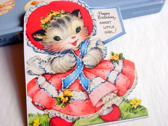 Birthday Greeting Card Keepsake Magnet  Happy by mimiandlucy