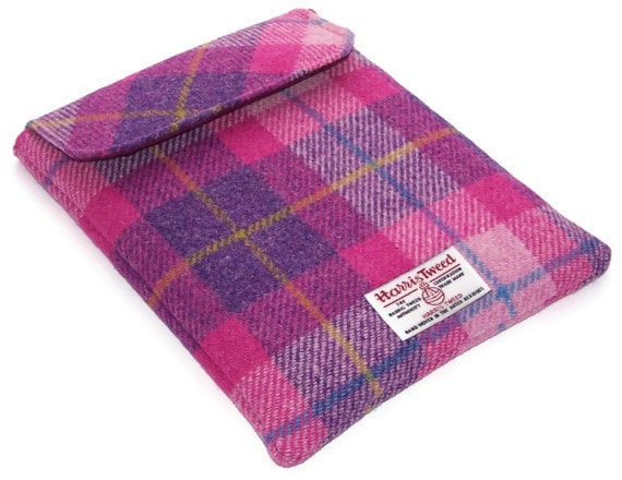 Ipad Sleeve HARRIS TWEED Pink Sunset by WhimsyWooDesigns on Etsy