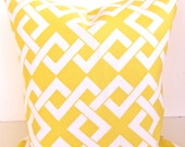 DECORATIVE Throw Pillows 16x16 YELLOW  Throw Pillow Indoor Outdoor Pillow Covers Geometric Home and Living