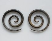 6 Gauge (4 mm) Earrings - Sono Wood, Natural, Organic, Hand Carved (0001)