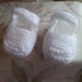 Stunning Baby Booties/ Shoes In White By Handmade Little Creations