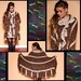 One of a kind UNISEX unique corkscrew fringed crocheted Shawl/Scarf/Cape/Poncho/Wrap