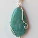 Sea Nymph - Wire Wrapped Sea Green Agate Pendant Necklace