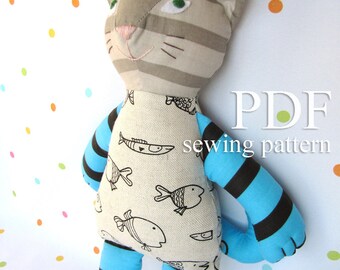 Free Sewing Pattern - Cat Bean Bag ,Door Stop or Toy from the Home