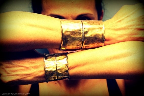 I am My Own Queen Warrior Metalformed & Oxidized Bronze SMALL Leaf Cuff