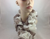 Sashay Knitted Frilly Scarf