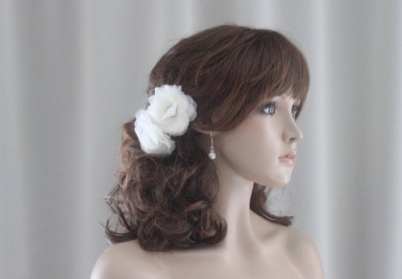 is a flower hair clip seasonal? : wedding Il 570xN.417600030 Iamv Bridal Hair Flower-Birdcage Veil Flower Fascinator-Bridal Flower Hair Clip-Bridal Flower Hair Pin-hf04