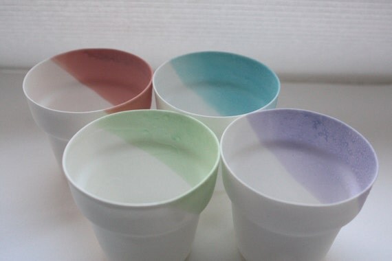 Small English fine bone china planter in 4 pastel by madebymanos