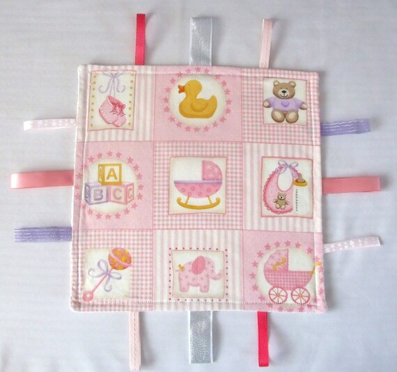 Ribbon Blankie / Comforter by Fabrilushus on Etsy