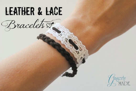 Leather and Lace Bracelet Set