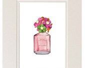 Marc Jacobs, Daisy Eau So Fresh Perfume Bottle, Watercolor Fashion Illustration, Art Print