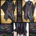 One of a kind UNISEX unique tube fringed crocheted cape poncho wrap