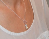 ETSY SALE, Swarovski Pearl and Rhinestone Wedding Necklace, Bridal Jewelry, Swarovski Jewelry, Regularly 35 on sale for 30