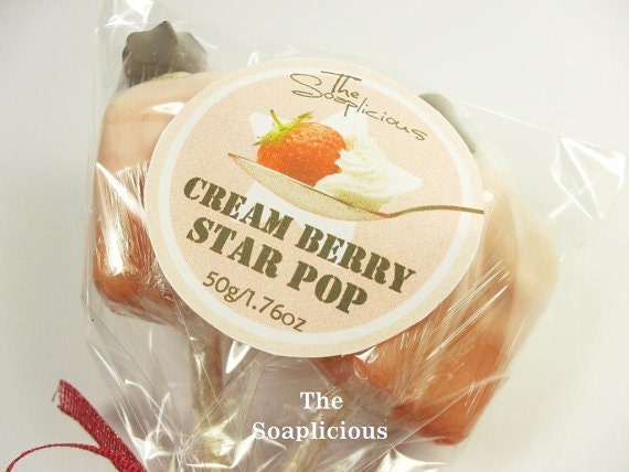 SoapPop- Cream Berry Star Pop