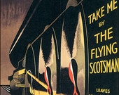 Vintage Retro Poster Art RAILWAY Flying Scotsman TRAVEL A2 size