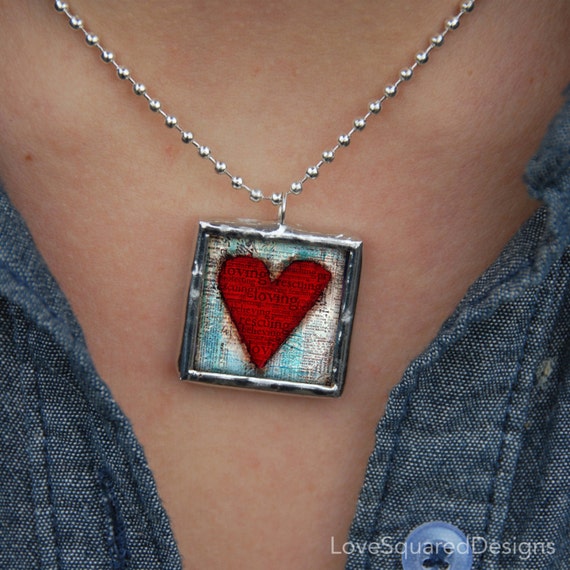 She's Worth It Heart Pendant , You are loved, Fight human trafficking