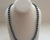 Necklace Knotted Malachite Beads