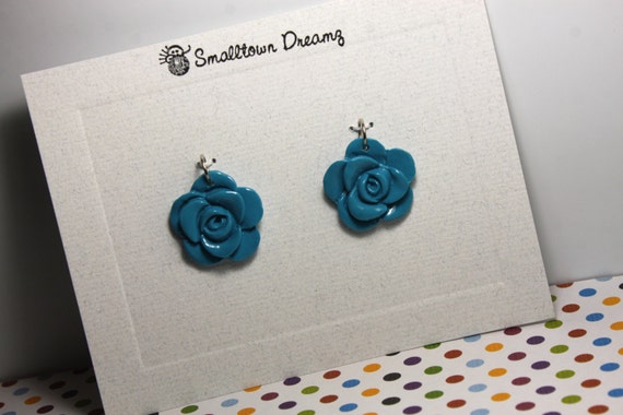 Blue   Polymer Clay Pendants/Charms(Set of 2)