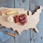 AHeirloom's 4th of July Celebration Wedding Gift Maple USA Shaped Cutting Board