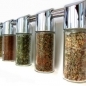Totemspice chrome spice rack with gourmet rubs and finishing salts. featured in REAL SIMPLE, March 2011. Get cooking on the grill.