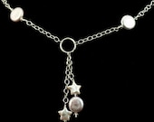 Lavendar Coin Pearl Necklace and Earrings
