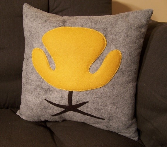 Modern Pillow COVER -As seen in Atomic Ranch Magazine -Mid Century  Swan Chair-
