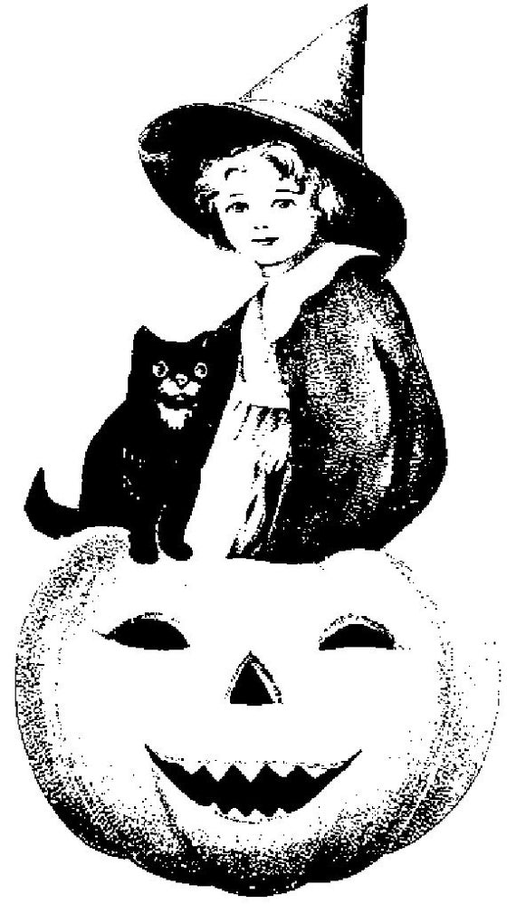7 Halloween Themed Unmounted Rubber Stamps