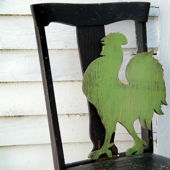 Rooster Wood Sign Going Green Country Wooden Wall Art